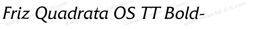 Friz Quadrata OS TT Bold字体转换